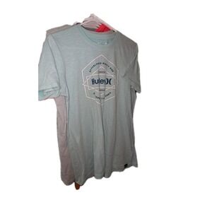 Hurley Men's T-Shirt Graphic Tee Blue Crew Neck Size S